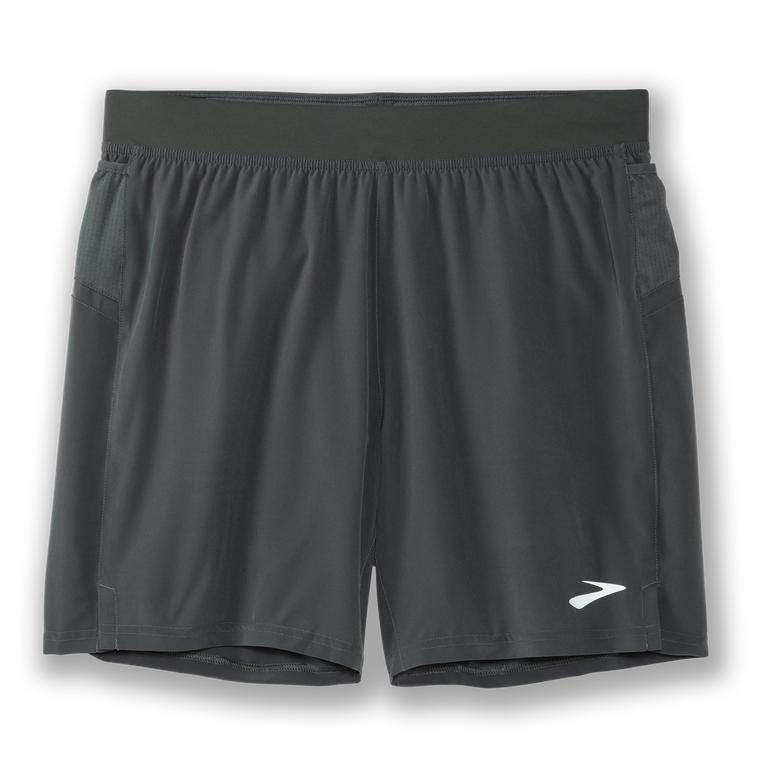 Brooks SHERPA 7 2-IN-1 Running Shorts Mens Canada - Dark Oyster/grey (HMV964273)